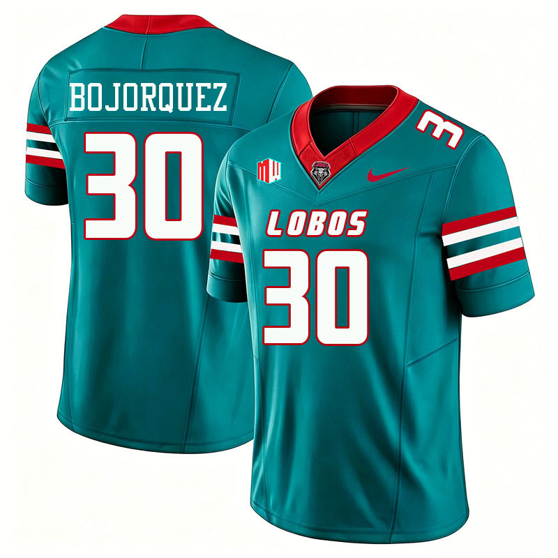 New Mexico Lobos #30 Corey Bojorquez College Football Jerseys,Uniforms-Turquoise